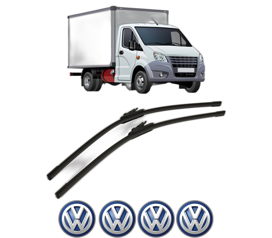 Set stergatoare auto Volkswagen CRAFTER 30-50 Van (2E_) din 2006-2016, pentru parbriz auto, 2 bucati, Bosch Aerotwin, din cauciuc siliconat rezistent, 4 Stickere Auto Volkswagen