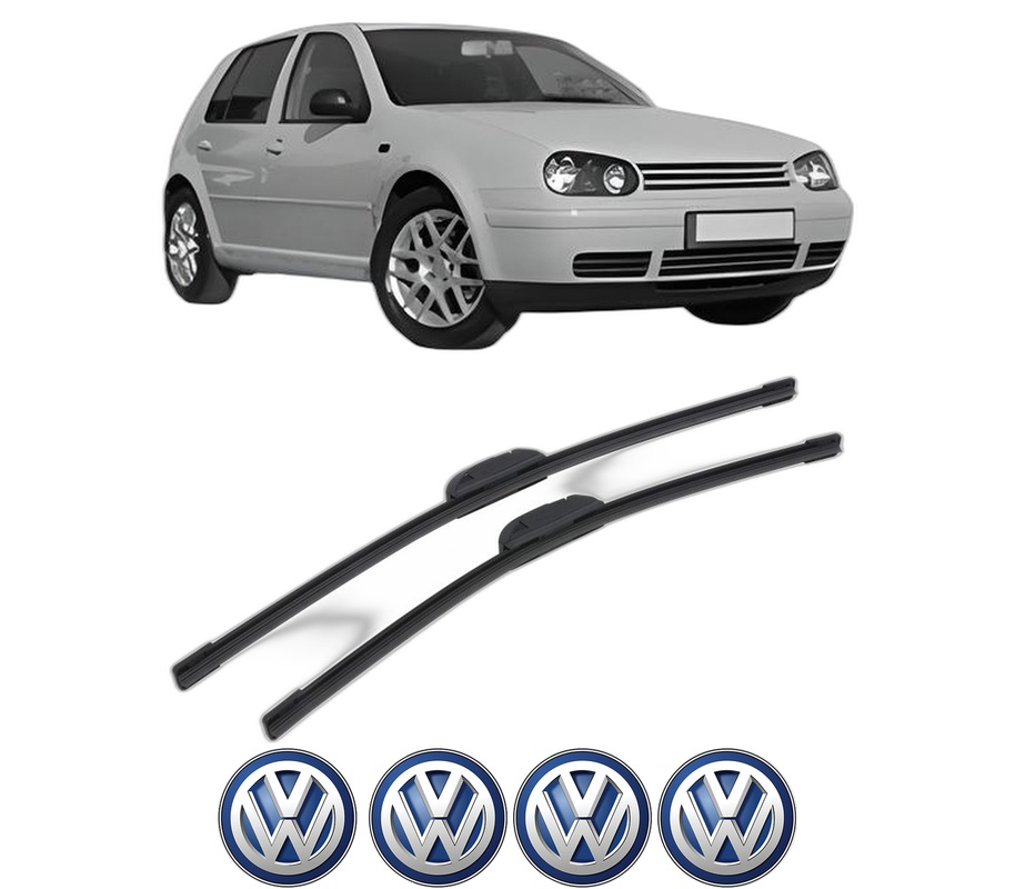 Set stergatoare auto Volkswagen GOLF IV (9B3) din 2008, pentru parbriz auto, 2 bucati, Bosch Aerotwin Retrofit, din cauciuc siliconat rezistent, 4 Stickere Auto Volkswagen