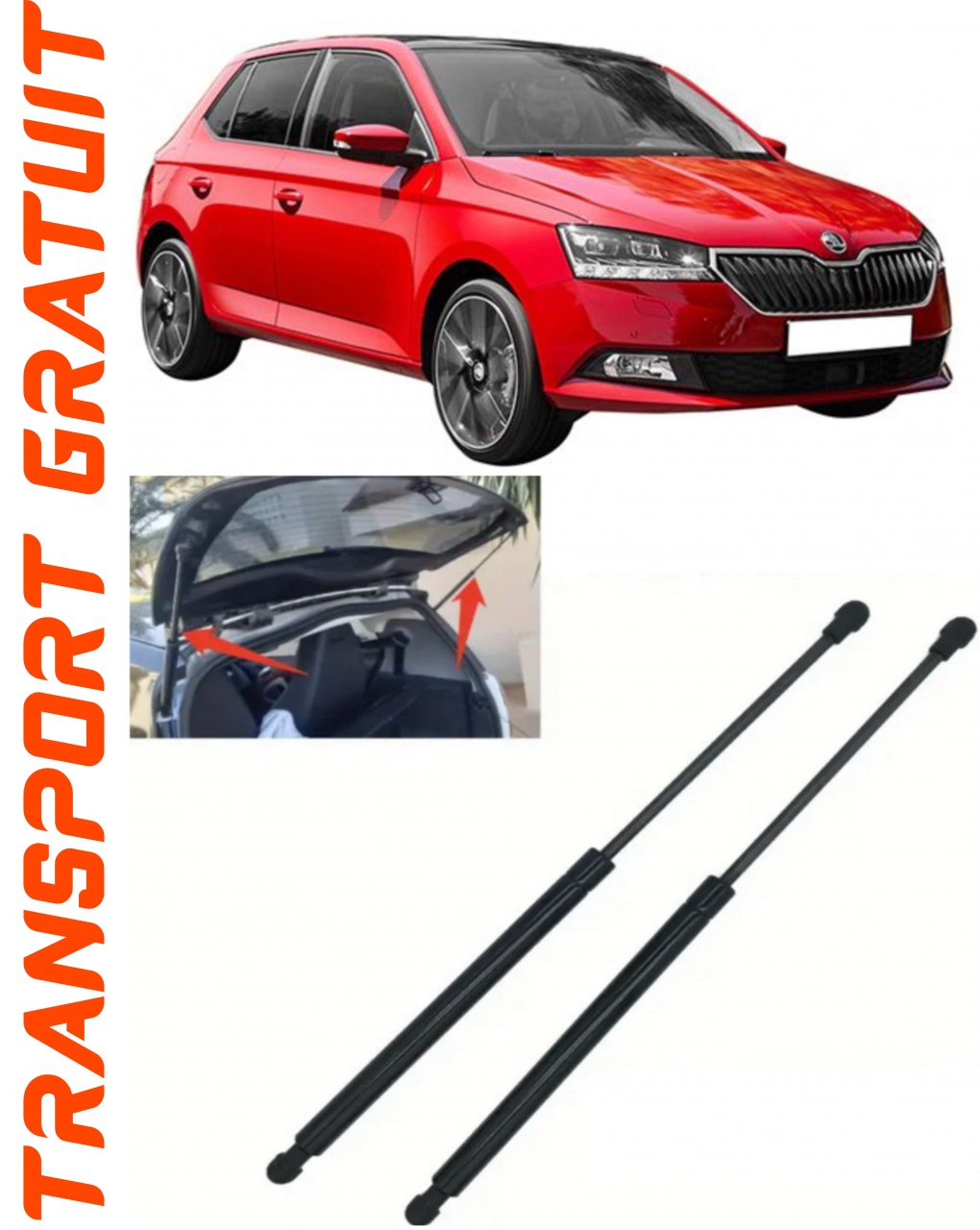 Set 2 amortizoare Haion portbagaj pentru masina SKODA Fabia III
