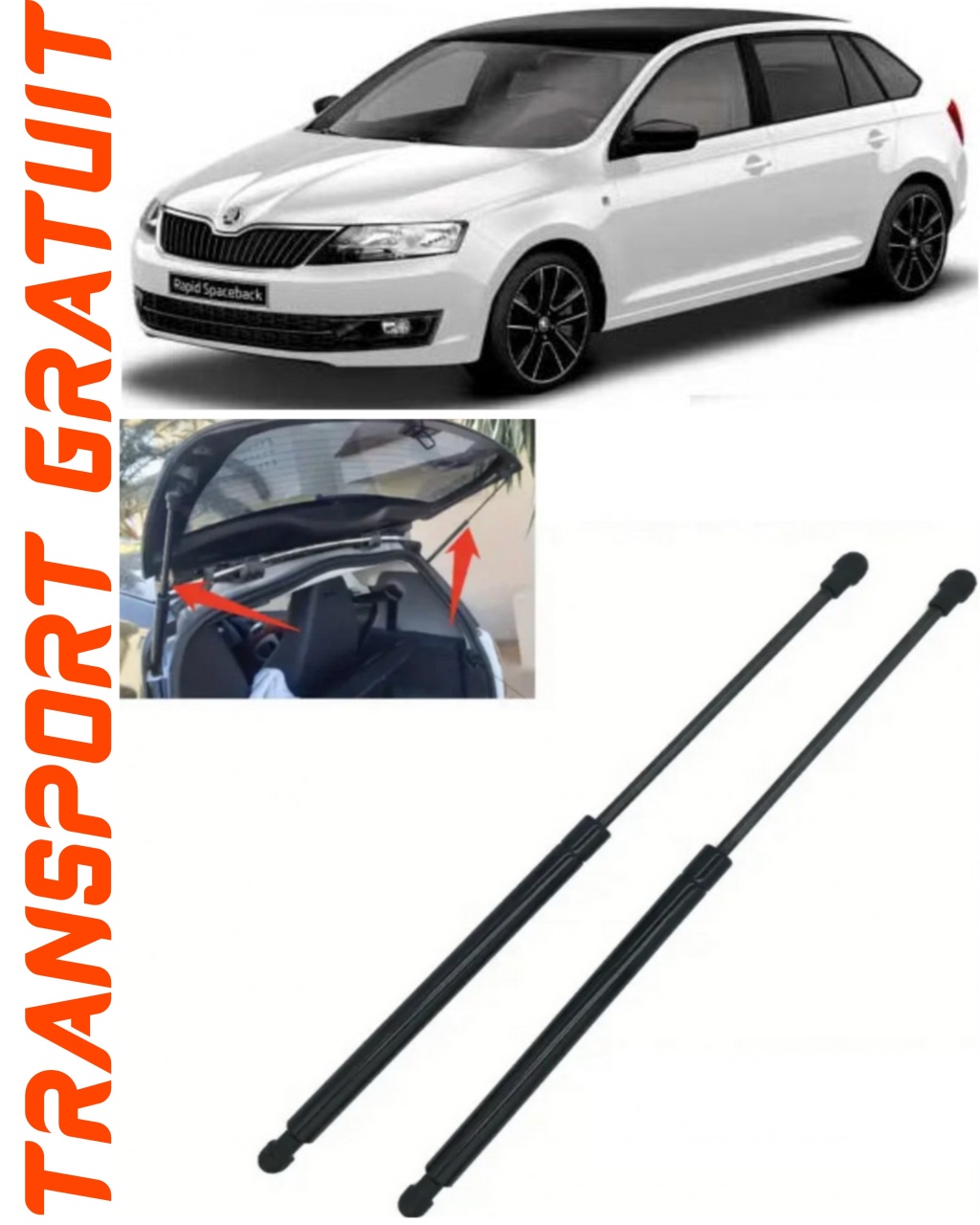 Set 2 amortizoare Haion portbagaj pentru masina SKODA Rapid