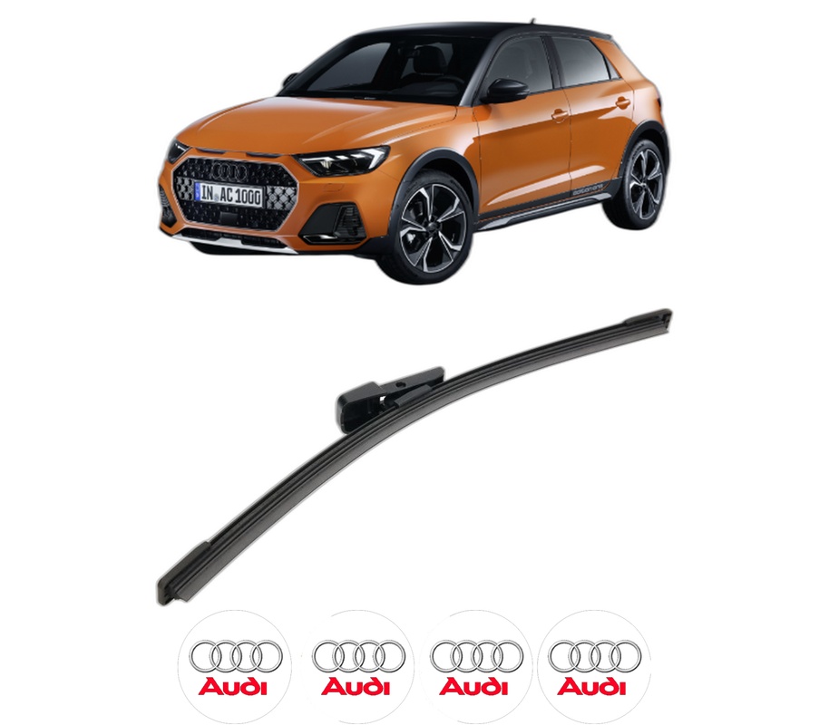 Stergator lamela spate AUDI A1 City Carver (GBH) din 2019 - 2022, pentru luneta auto, Bosch Aerotwin, din cauciuc siliconat rezistent, 4 Stickere Auto AUDI