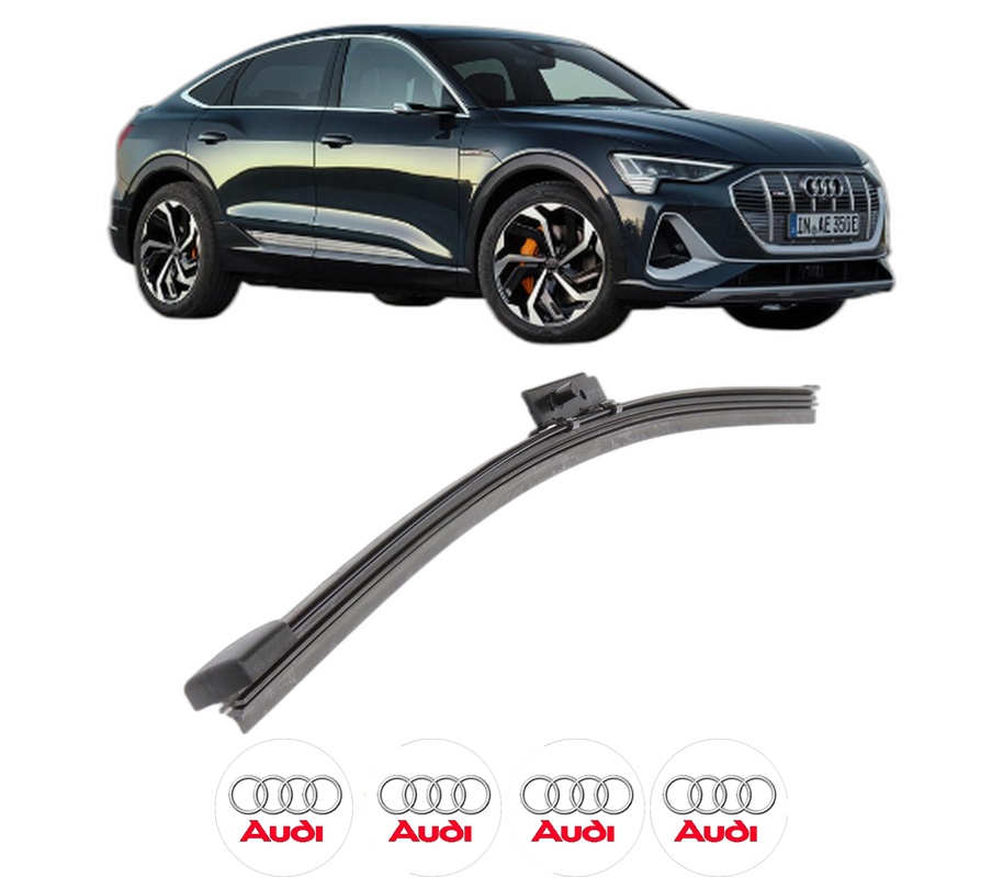 Stergator lamela spate AUDI E-TRON Sportback (GEA) din 2019, pentru luneta auto, Bosch Aerotwin, din cauciuc siliconat rezistent, 4 Stickere Auto AUDI