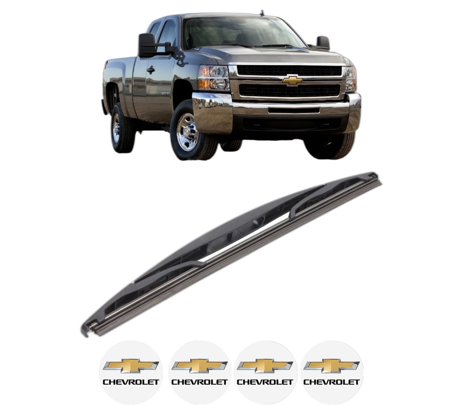 Stergator lamela spate CHEVROLET SILVERADO 2500 HD Extended Cab Pickup din 2008 - 2013, pentru luneta auto, Bosch Twin, din cauciuc siliconat rezistent, 4 Stickere Auto CHEVROLET