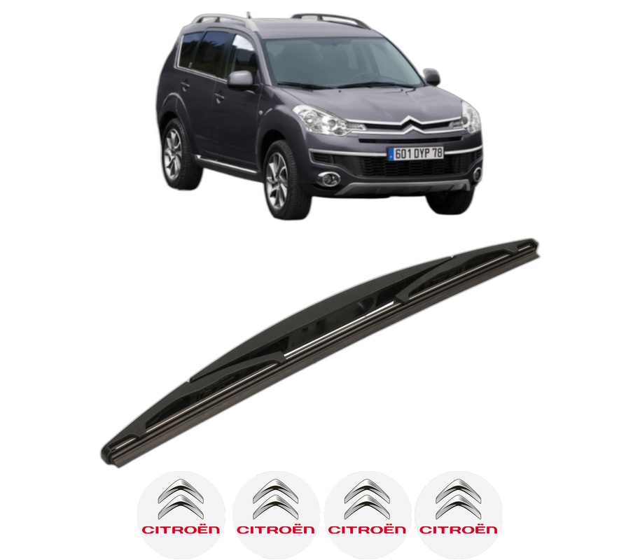Stergator lamela spate CITROEN C-CROSSER Van (VU_) din 2007 - 2012, pentru luneta auto, Bosch Twin, din cauciuc siliconat rezistent, 4 Stickere Auto CITROEN