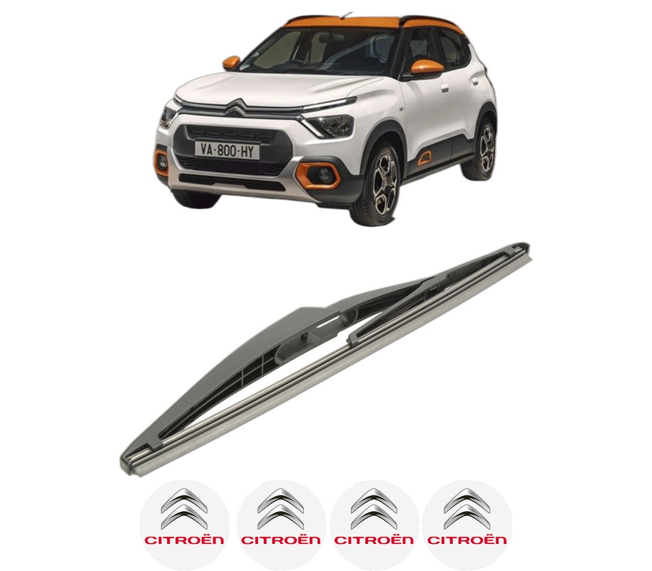 Stergator lamela spate CITROEN C3 ORIGIN III (SX) din 2024, pentru luneta auto, Bosch Twin, din cauciuc siliconat rezistent, 4 Stickere Auto CITROEN