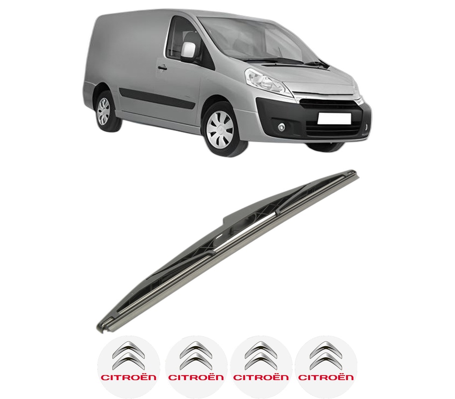 Stergator lamela spate CITROEN JUMPY II Van din 2007 - 2016, pentru luneta auto, Bosch Twin, din cauciuc siliconat rezistent, 4 Stickere Auto CITROEN