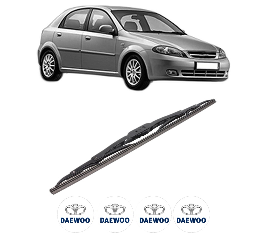 Stergator lamela spate DAEWOO LACETTI Hatchback (KLAN) din 2004, pentru luneta auto, Bosch Twin, din cauciuc siliconat rezistent, 4 Stickere Auto DAEWOO