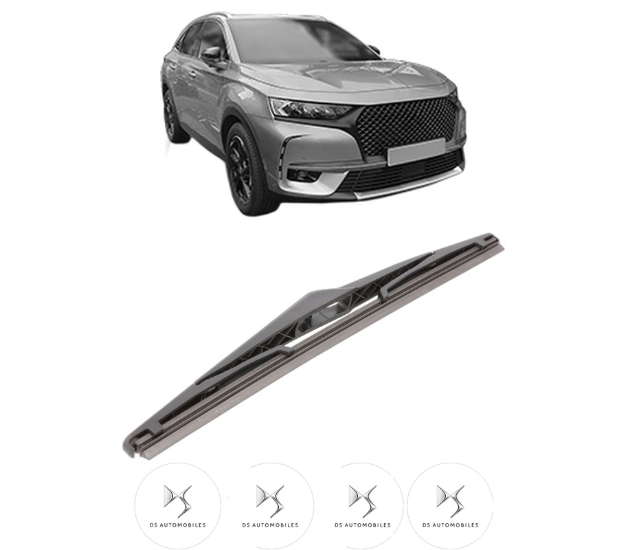 Stergator lamela spate DS DS 7 Crossback (J4_, JR_, JC_) din 2017 - 2022, pentru luneta auto, Bosch Twin, din cauciuc siliconat rezistent, 4 Stickere Auto DS
