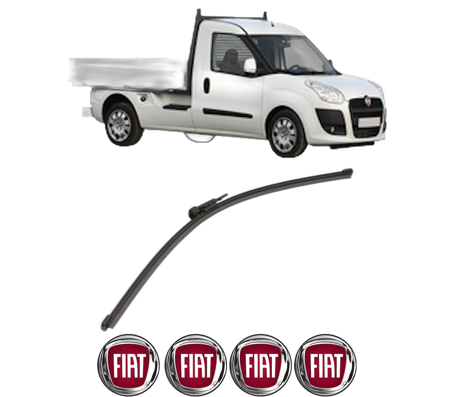 Stergator lamela spate FIAT DOBLO Platform/Chassis (263_) din 2010 - 2023, pentru luneta auto, Valeo Silencio Xtrm, din cauciuc siliconat rezistent, 4 Stickere Auto FIAT