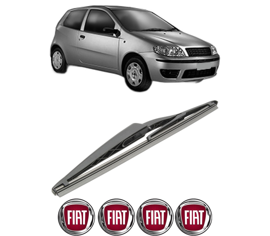 Stergator lamela spate FIAT PUNTO (188_) din 2007 - 2012, pentru luneta auto, Bosch Twin, din cauciuc siliconat rezistent, 4 Stickere Auto FIAT