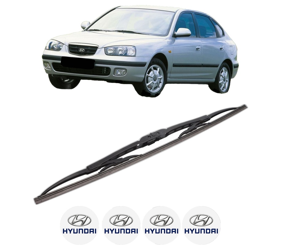 Stergator lamela spate HYUNDAI ELANTRA III (XD) din 2000 - 2006, pentru luneta auto, Bosch Twin, din cauciuc siliconat rezistent, 4 Stickere Auto HYUNDAI