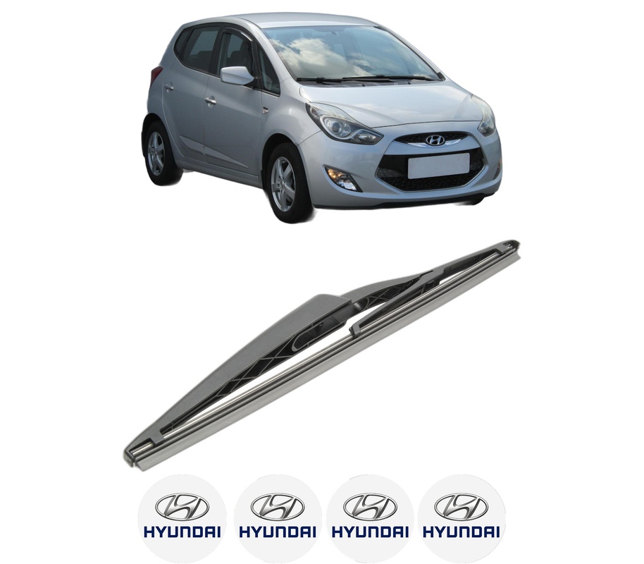 Stergator lamela spate HYUNDAI ix20 (JC) din 2010 - 2019, pentru luneta auto, Bosch Twin, din cauciuc siliconat rezistent, 4 Stickere Auto HYUNDAI