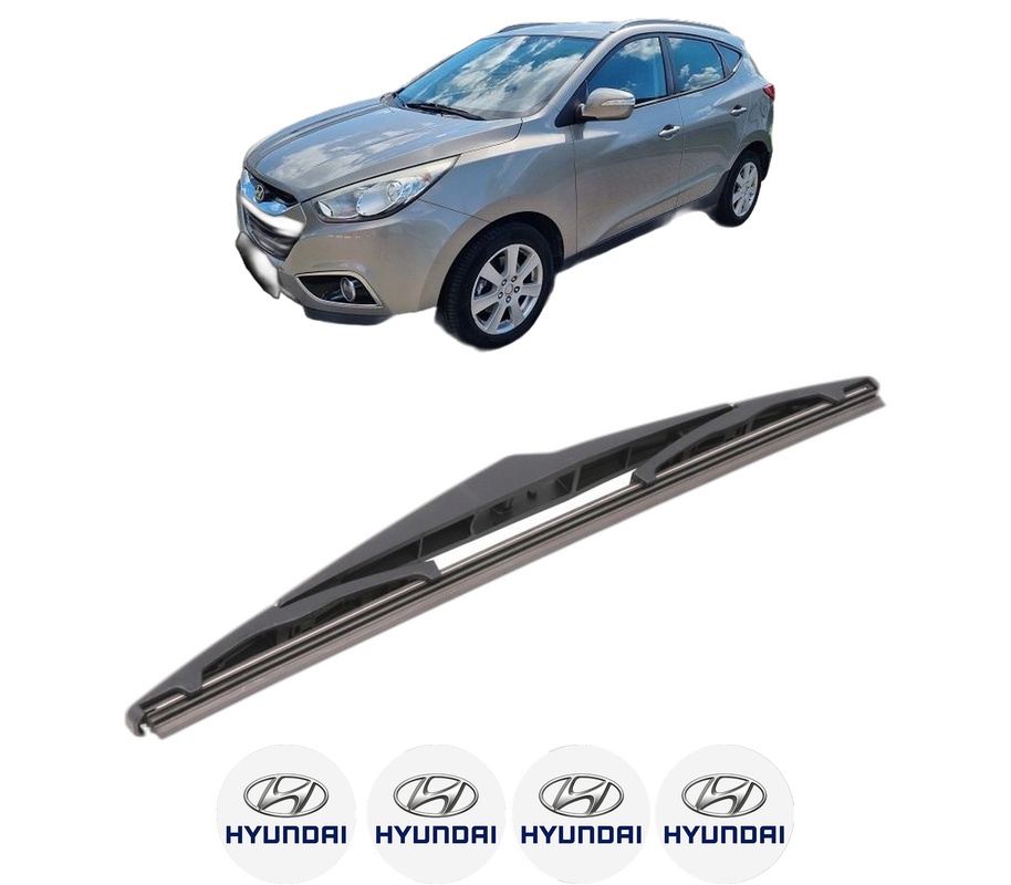 Stergator lamela spate HYUNDAI ix35 Van din 2009 - 2015, pentru luneta auto, Bosch Twin, din cauciuc siliconat rezistent, 4 Stickere Auto HYUNDAI