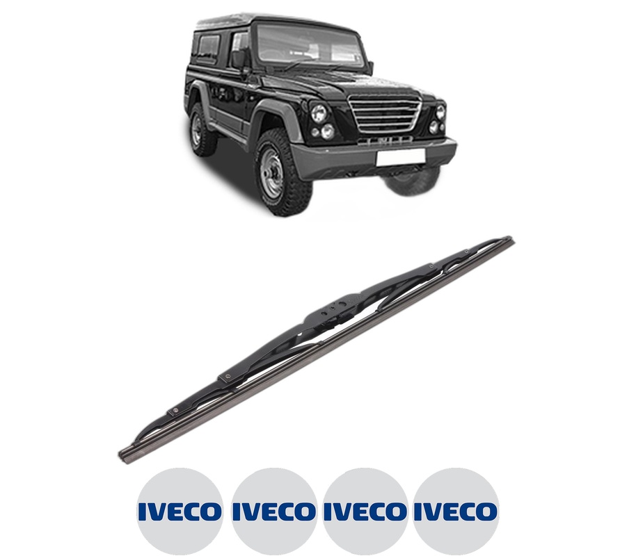 Stergator lamela spate IVECO MASSIF Single Cab din 2008 - 2011, pentru luneta auto, Bosch Twin, din cauciuc siliconat rezistent, 4 Stickere Auto IVECO