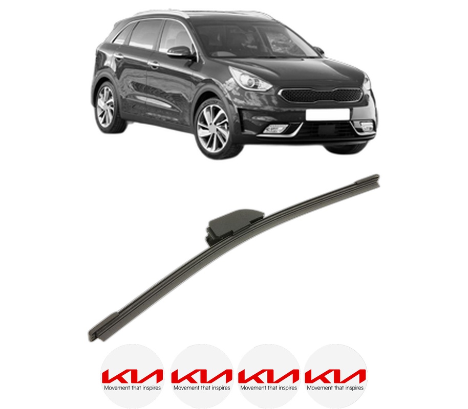 Stergator lamela spate KIA NIRO I (DE) din 2016 - 2022, pentru luneta auto, Bosch Aerotwin, din cauciuc siliconat rezistent, 4 Stickere Auto KIA