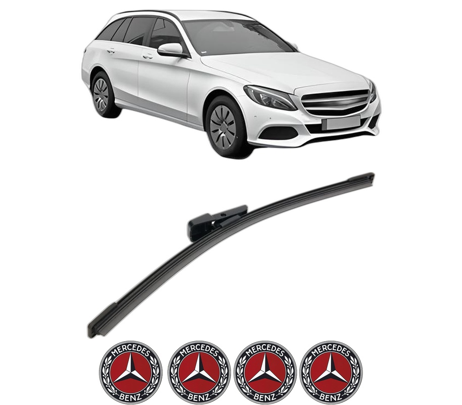 Stergator lamela spate MERCEDES-BENZ C-CLASS T-Model (S205) din 2014 - 2021, pentru luneta auto, Bosch Aerotwin, din cauciuc siliconat rezistent, 4 Stickere Auto MERCEDES-BENZ