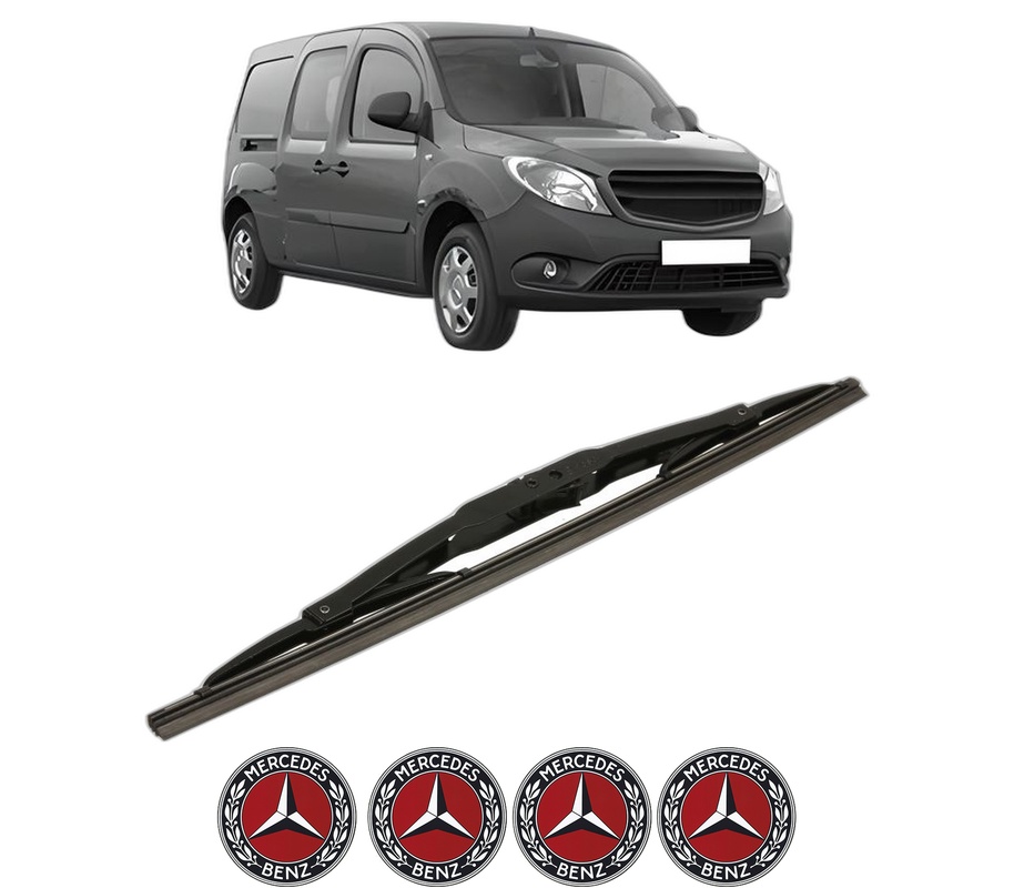 Stergator lamela spate MERCEDES-BENZ CITAN Mixto (Double Cabin) (W415) din 2012 - 2021, pentru luneta auto, Bosch Twin, din cauciuc siliconat rezistent, 4 Stickere Auto MERCEDES-BENZ