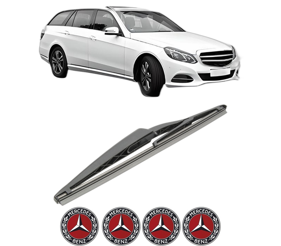 Stergator lamela spate MERCEDES-BENZ E-CLASS T-Model (S212) din 2009 - 2016, pentru luneta auto, Bosch Twin, din cauciuc siliconat rezistent, 4 Stickere Auto MERCEDES-BENZ