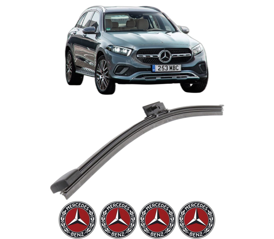 Stergator lamela spate MERCEDES-BENZ GLC (X254) din 2022, pentru luneta auto, Bosch Aerotwin, din cauciuc siliconat rezistent, 4 Stickere Auto MERCEDES-BENZ
