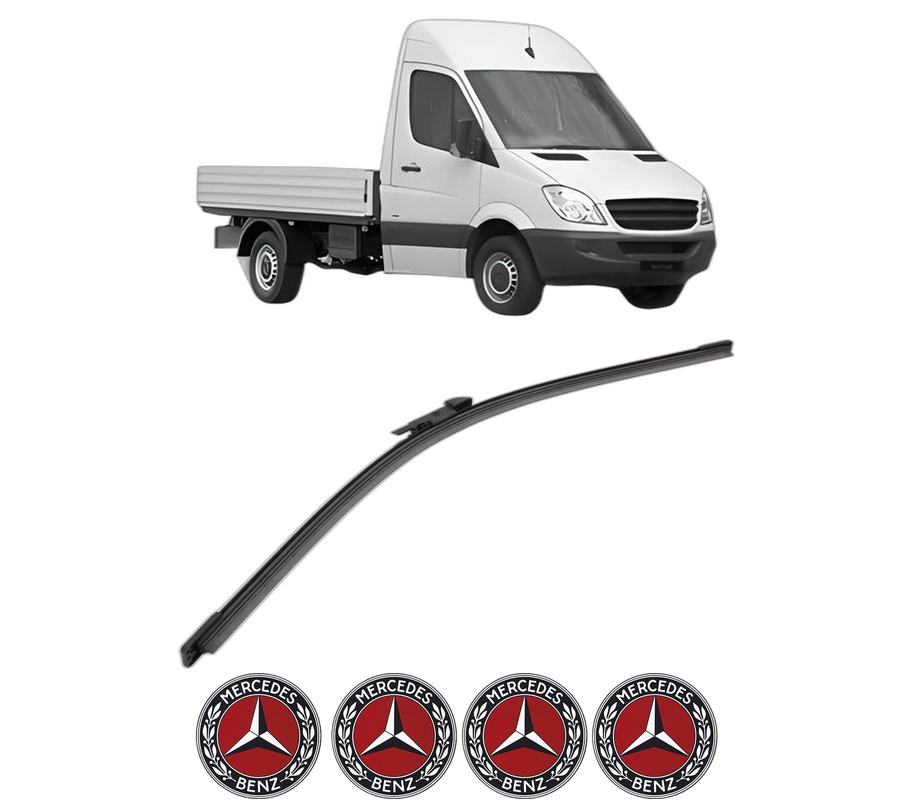 Stergator lamela spate MERCEDES-BENZ SPRINTER 3,5-t Platform/Chassis (B906) din 2006 - 2018, pentru luneta auto, Bosch Aerotwin, din cauciuc siliconat rezistent, 4 Stickere Auto MERCEDES-BENZ
