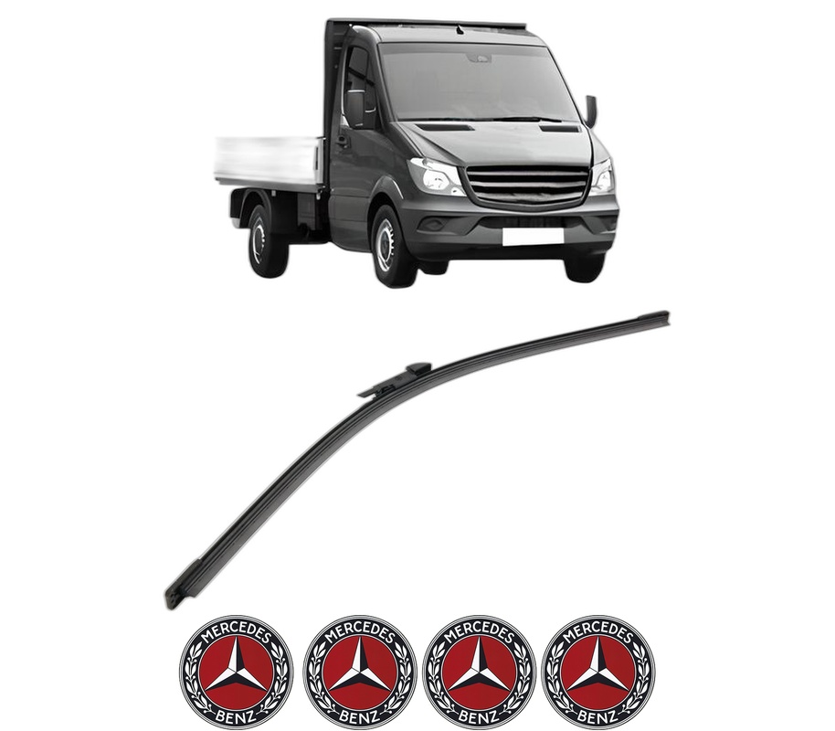 Stergator lamela spate MERCEDES-BENZ SPRINTER 4,6-t Platform/Chassis (B906) din 2006 - 2018, pentru luneta auto, Bosch Aerotwin, din cauciuc siliconat rezistent, 4 Stickere Auto MERCEDES-BENZ