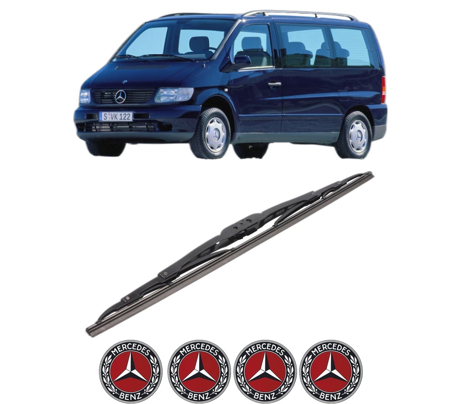Stergator lamela spate MERCEDES-BENZ V-CLASS Van (638/2) din 1996 - 2003, pentru luneta auto, Bosch Twin, din cauciuc siliconat rezistent, 4 Stickere Auto MERCEDES-BENZ
