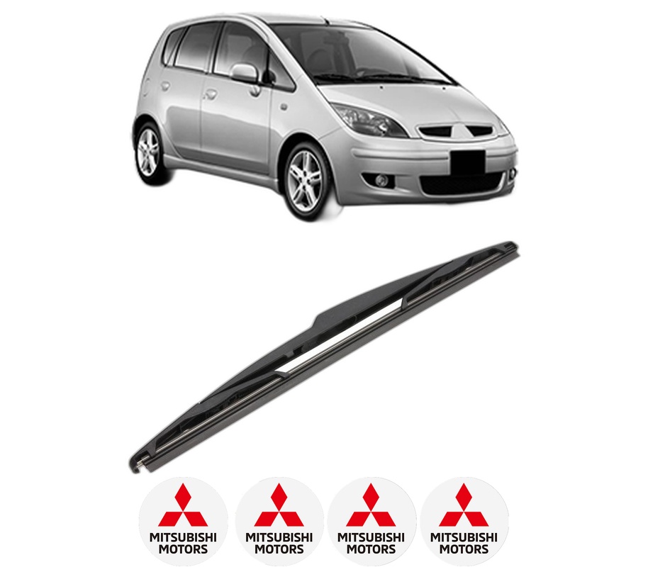 Stergator lamela spate MITSUBISHI COLT VI (Z3_A, Z2_A) din 2004 - 2012, pentru luneta auto, Valeo Silencio, din cauciuc siliconat rezistent, 4 Stickere Auto MITSUBISHI