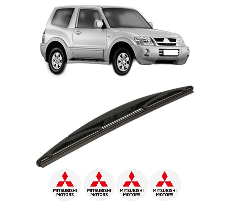 Stergator lamela spate MITSUBISHI PAJERO CLASSIC (V2_W, V6_W, V7_W) din 2001, pentru luneta auto, Bosch Twin, din cauciuc siliconat rezistent, 4 Stickere Auto MITSUBISHI