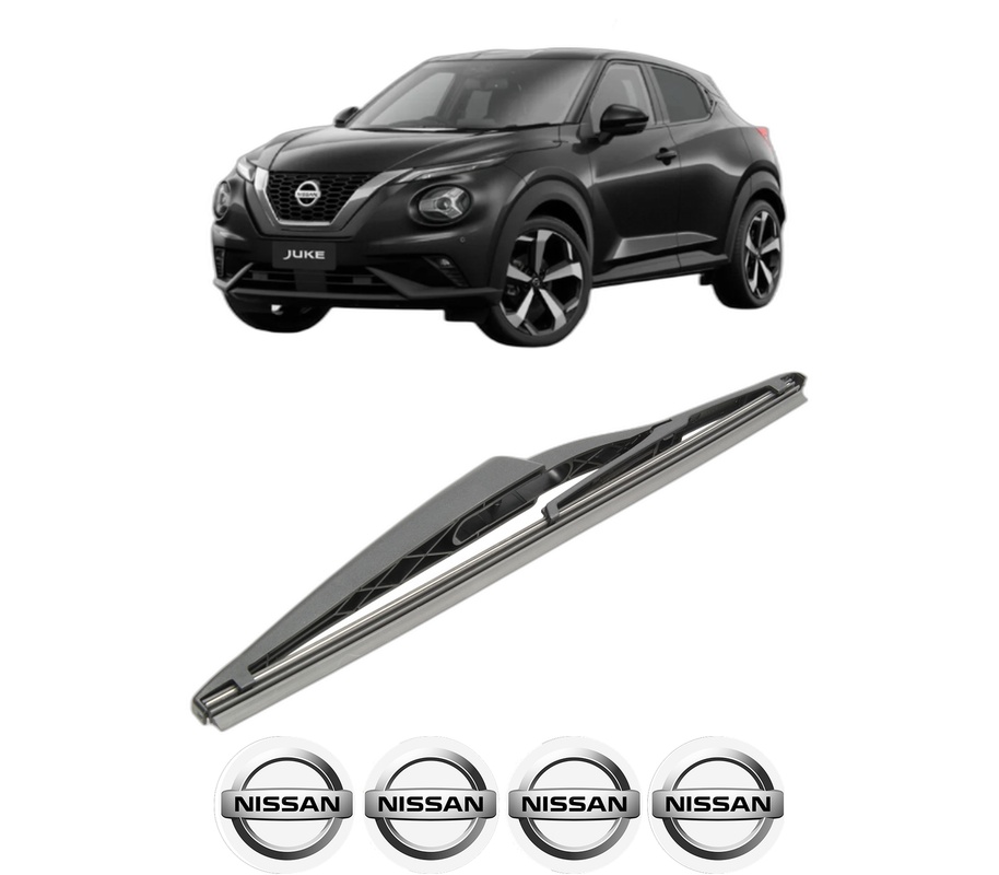 Stergator lamela spate NISSAN JUKE (F16_) din 2019, pentru luneta auto, Bosch Twin, din cauciuc siliconat rezistent, 4 Stickere Auto NISSAN