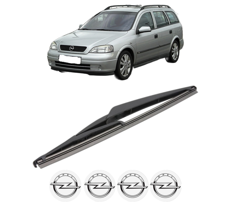 Stergator lamela spate OPEL ASTRA H Estate Van (L70) din 2004 - 2014, pentru luneta auto, Valeo Silencio, din cauciuc siliconat rezistent, 4 Stickere Auto OPEL