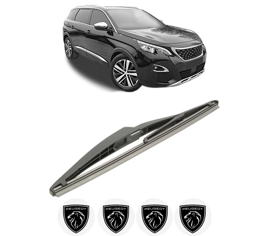 Stergator lamela spate PEUGEOT 508 SW II (FC_, FJ_, F4_) din 2018, pentru luneta auto, Bosch Twin, din cauciuc siliconat rezistent, 4 Stickere Auto PEUGEOT