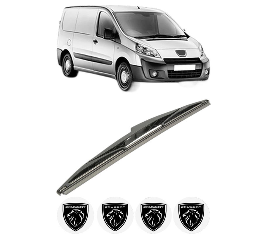 Stergator lamela spate PEUGEOT EXPERT Van (VF3A_, VF3U_, VF3X_) din 2007 - 2016, pentru luneta auto, Bosch Twin, din cauciuc siliconat rezistent, 4 Stickere Auto PEUGEOT