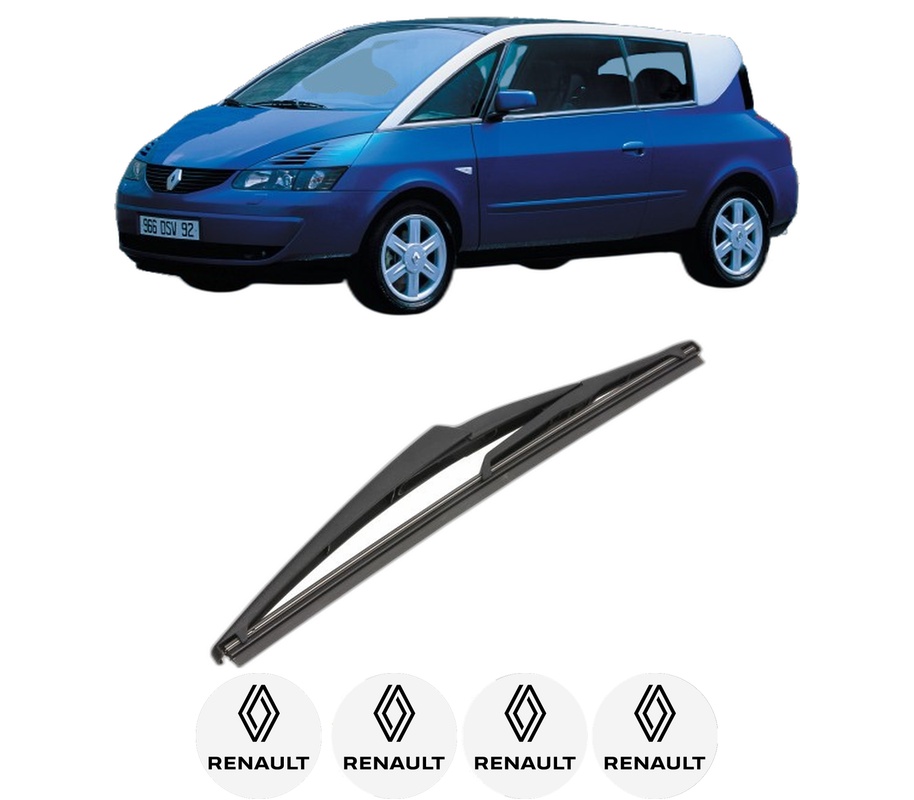Stergator lamela spate RENAULT AVANTIME (DE0_) din 2001 - 2003, pentru luneta auto, Valeo Silencio, din cauciuc siliconat rezistent, 4 Stickere Auto RENAULT