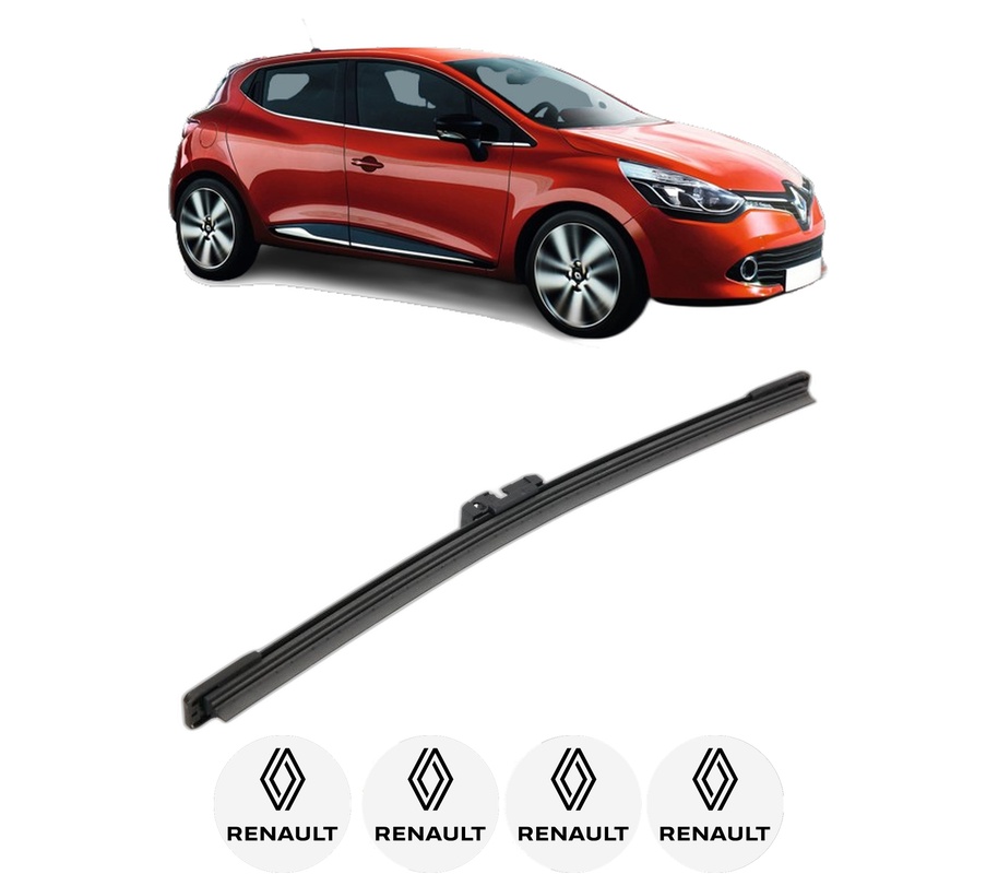 Stergator lamela spate RENAULT CLIO IV Grandtour (KH_) din 2012 - 2021, pentru luneta auto, Bosch Aerotwin, din cauciuc siliconat rezistent, 4 Stickere Auto RENAULT