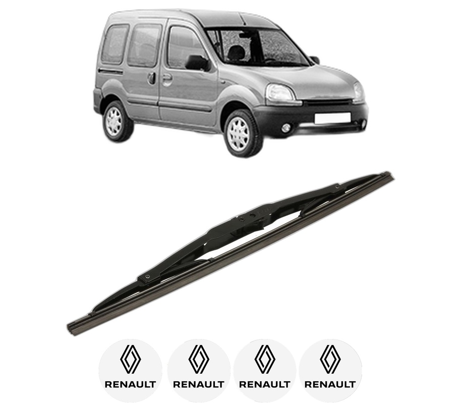 Stergator lamela spate RENAULT KANGOO (KC0/1_) din 1997 - 2010, pentru luneta auto, Bosch Twin, din cauciuc siliconat rezistent, 4 Stickere Auto RENAULT