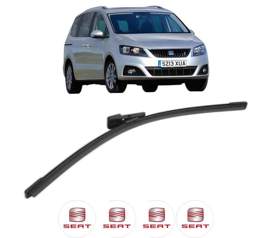 Stergator lamela spate SEAT ALHAMBRA VAN (711) din 2014 - 2022, pentru luneta auto, Bosch Aerotwin, din cauciuc siliconat rezistent, 4 Stickere Auto SEAT