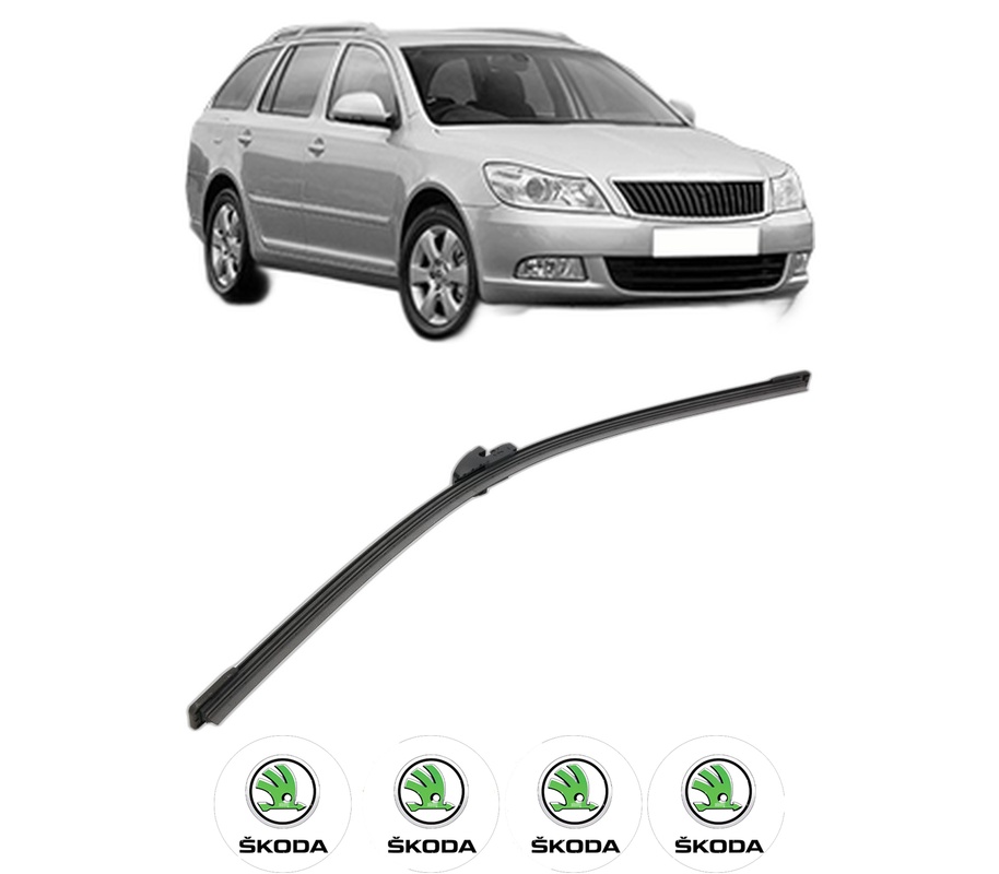 Stergator lamela spate SKODA OCTAVIA II Combi (1Z5) din 2004 - 2013, pentru luneta auto, Bosch Aerotwin, din cauciuc siliconat rezistent, 4 Stickere Auto SKODA