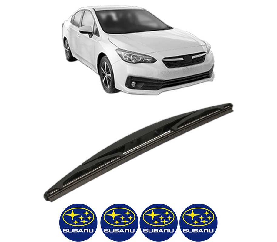 Stergator lamela spate SUBARU IMPREZA Hatchback (GT_) din 2016, pentru luneta auto, Bosch Twin, din cauciuc siliconat rezistent, 4 Stickere Auto SUBARU