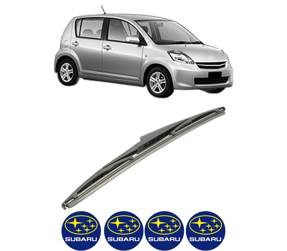 Stergator lamela spate SUBARU JUSTY IV din 2007, pentru luneta auto, Bosch Twin, din cauciuc siliconat rezistent, 4 Stickere Auto SUBARU