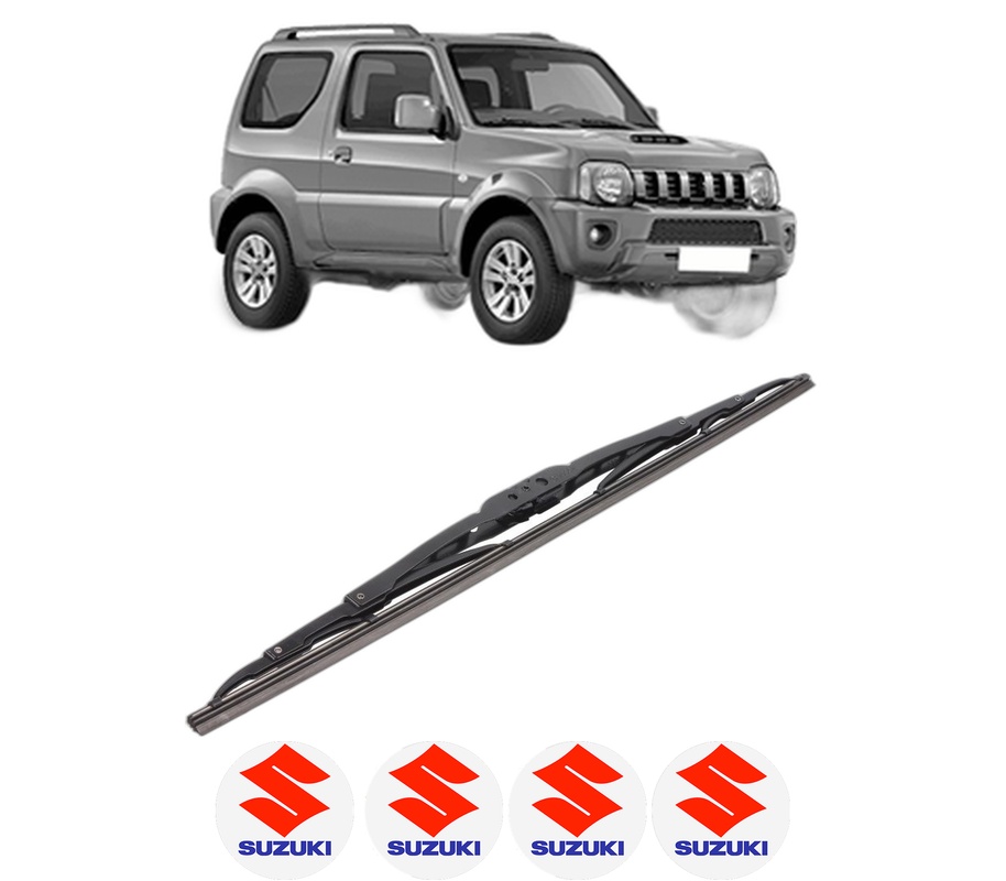 Stergator lamela spate SUZUKI JIMNY Closed Off-Road Vehicle (SN) din 1998, pentru luneta auto, Bosch Twin, din cauciuc siliconat rezistent, 4 Stickere Auto SUZUKI