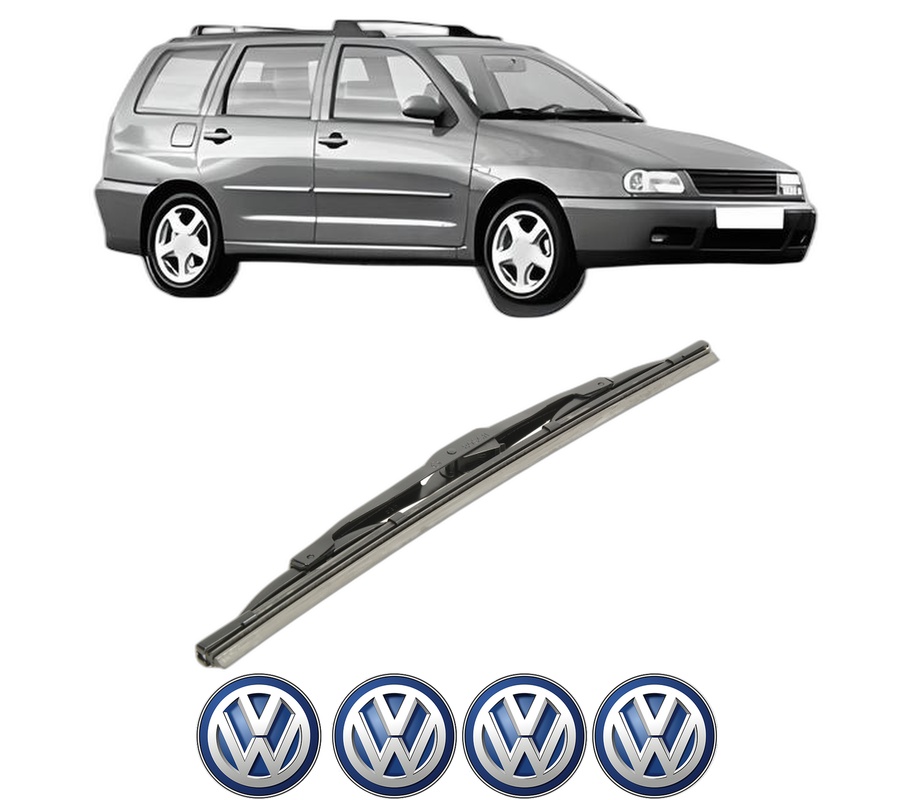 Stergator lamela spate Volkswagen POLO Variant (6V5) din 1997 - 2001, pentru luneta auto, Bosch Twin, din cauciuc siliconat rezistent, 4 Stickere Auto VW