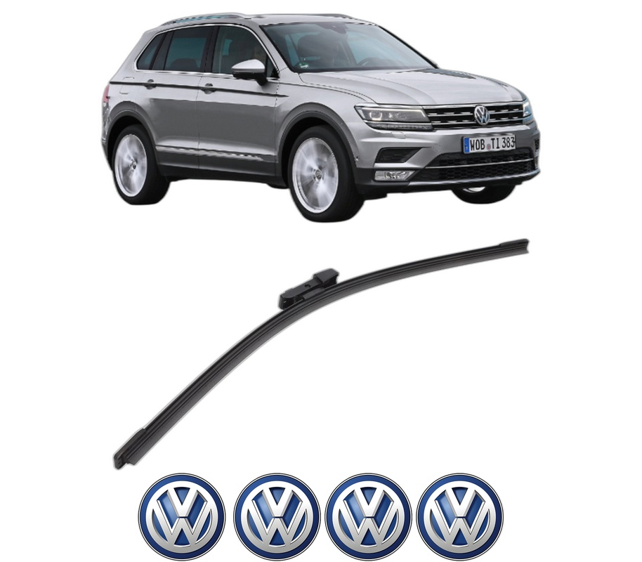 Stergator lamela spate Volkswagen TIGUAN SUV Van (AD1) din 2016 - 2020, pentru luneta auto, Bosch Aerotwin, din cauciuc siliconat rezistent, 4 Stickere Auto VW