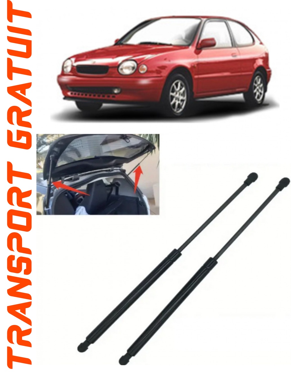 Set 2 amortizoare Haion portbagaj pentru masina Toyota Corolla