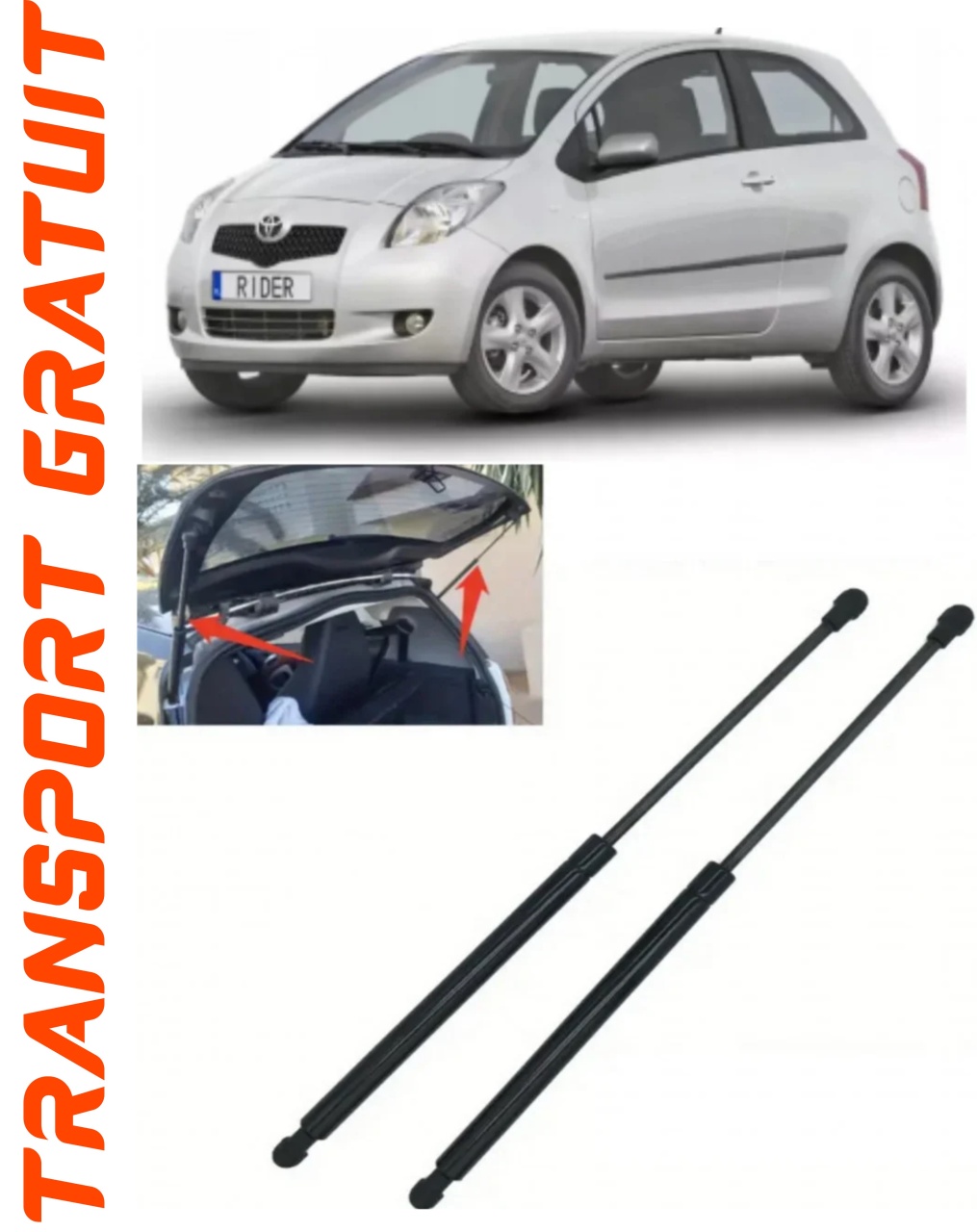 Set 2 amortizoare Haion portbagaj pentru masina Toyota Yaris