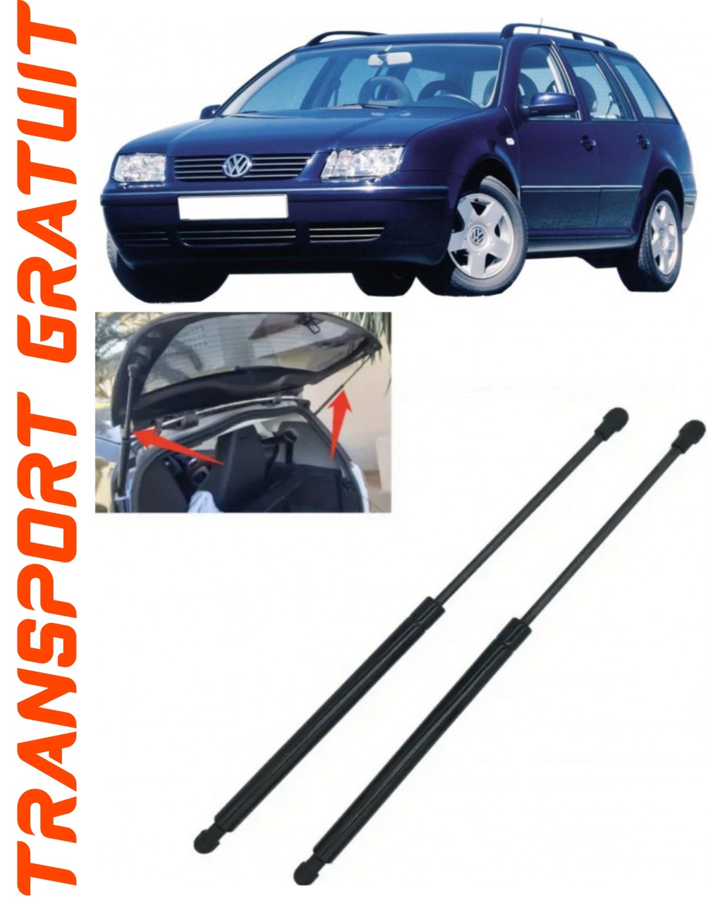 Set 2 amortizoare Haion portbagaj pentru masina VOLKSWAGEN Bora