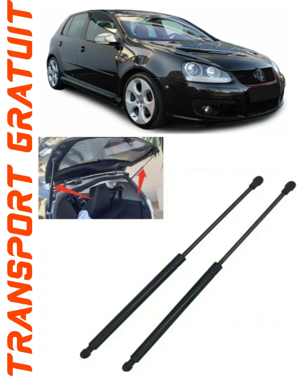 Set 2 amortizoare Haion portbagaj pentru masina VOLKSWAGEN Golf V