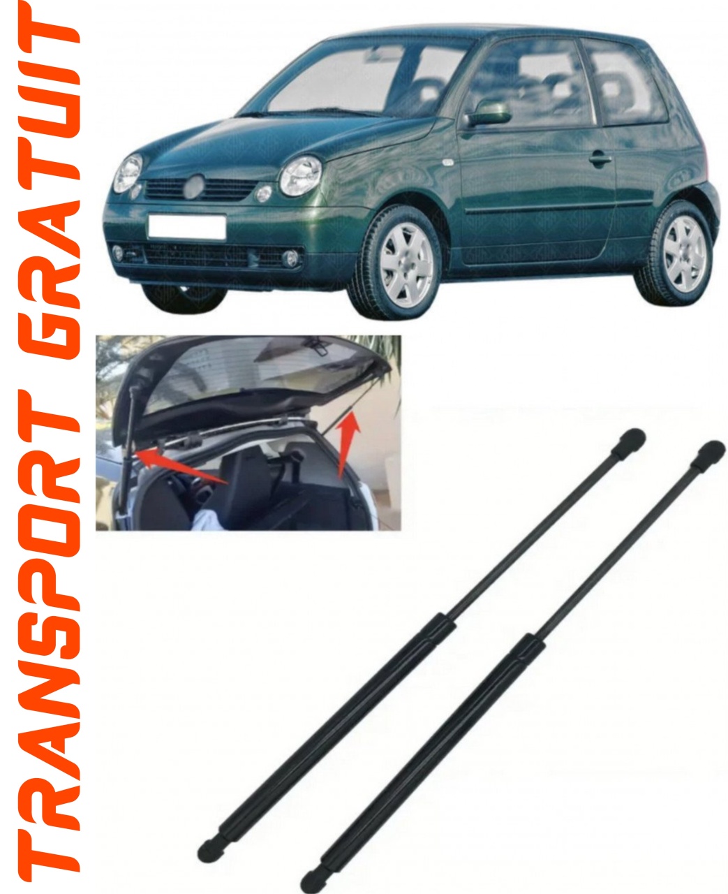 Set 2 amortizoare Haion portbagaj pentru masina VOLKSWAGEN Lupo I