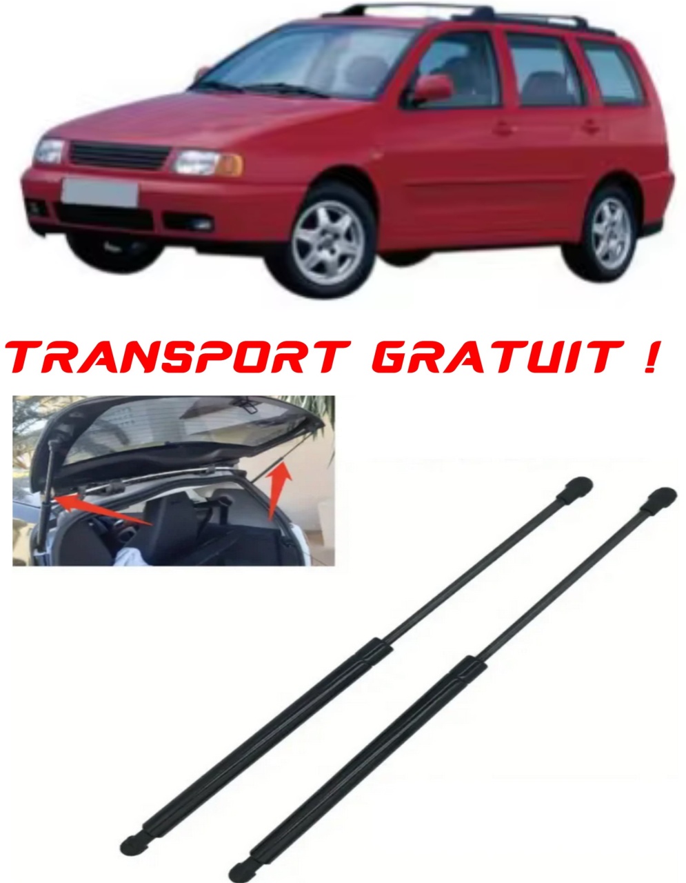 Set 2 amortizoare Haion portbagaj pentru masina VOLKSWAGEN POLO Variant (6V5)