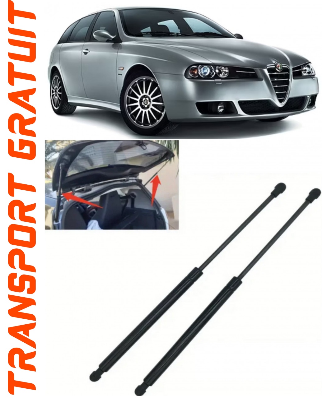 Set 2 amortizoare Haion portbagaj pentru masina Alfa Romeo 156
