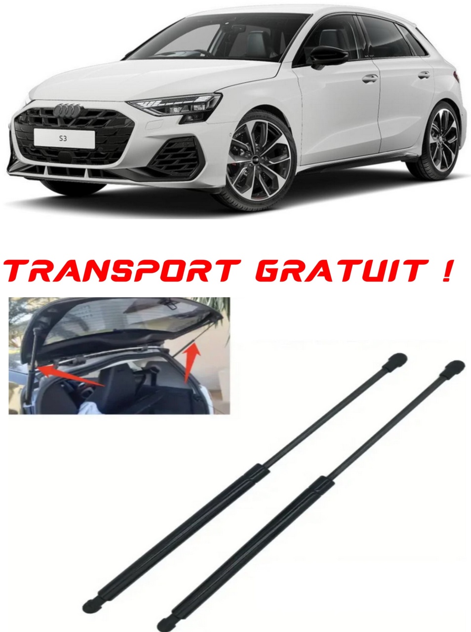 Set 2 amortizoare Haion portbagaj pentru masina AUDI A3 Sportback (8YA)